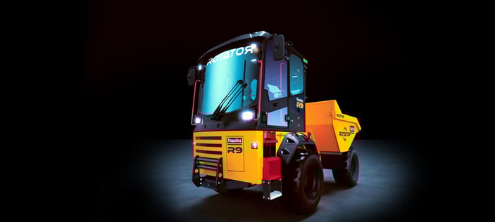 Thwaites Rotator 3-Qtr Render V3 dumper on black dramatic background