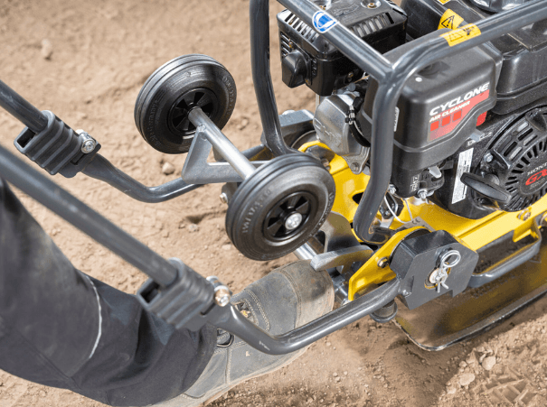 BOMAG BP 15_40 plate compactor with wheel kit BOMAG BP 15_40 plate compactor with wheel kit