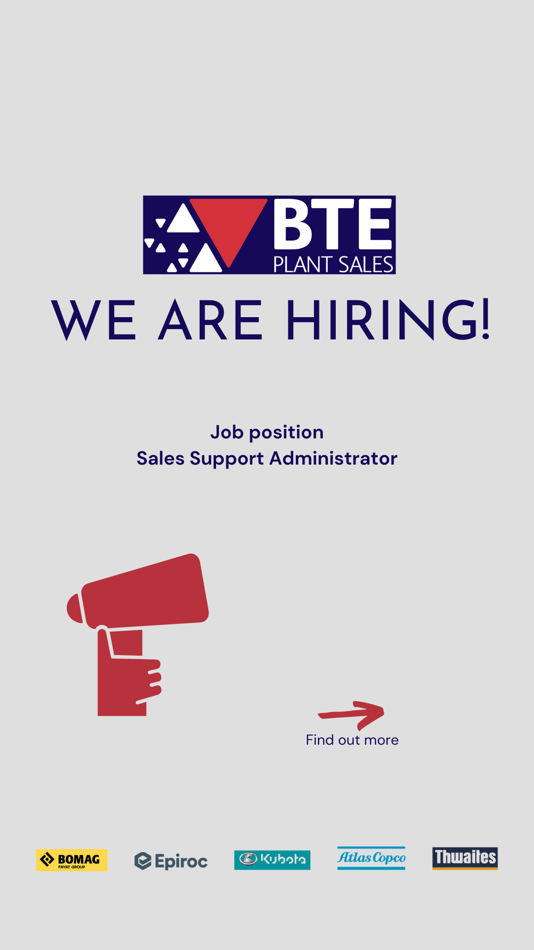 We are hiring! Sales Support Administrator