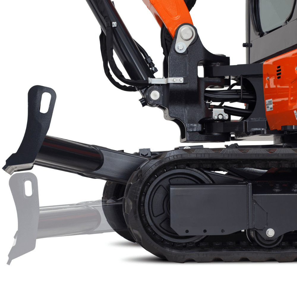 Kubota KX037-4 excavator studio dozer blade movement