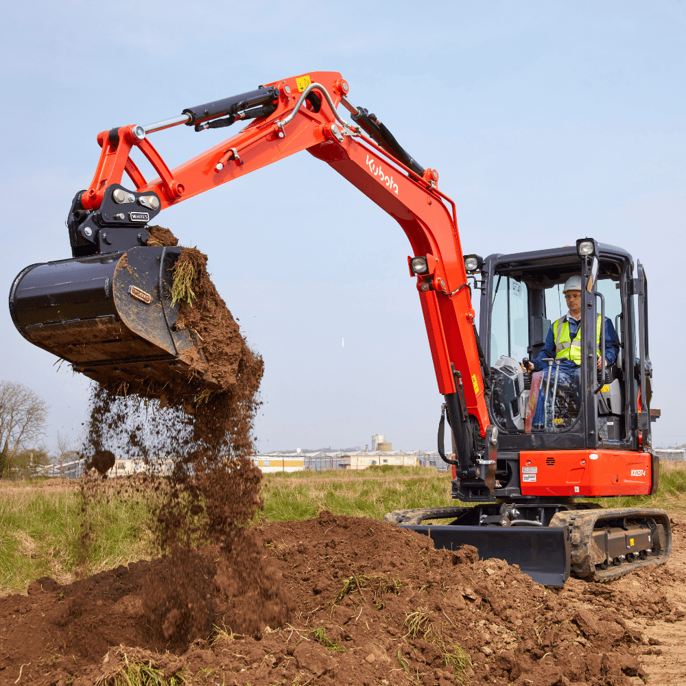 Kubota KX037-4 working onsite