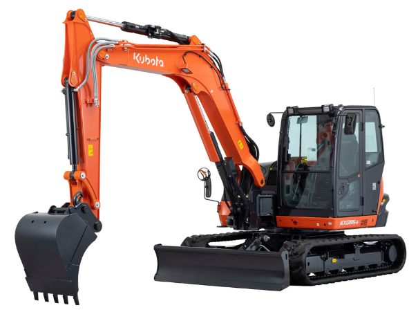 Kubota KX085-5 white background left Kubota KX085-5 white background left