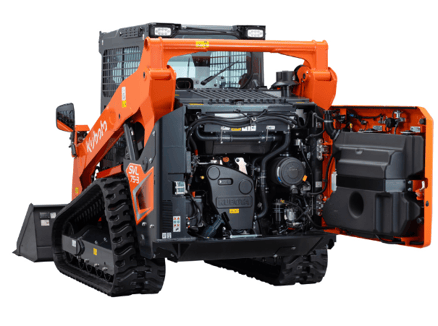 Kubota SVL75-3 no background rear with back panel open