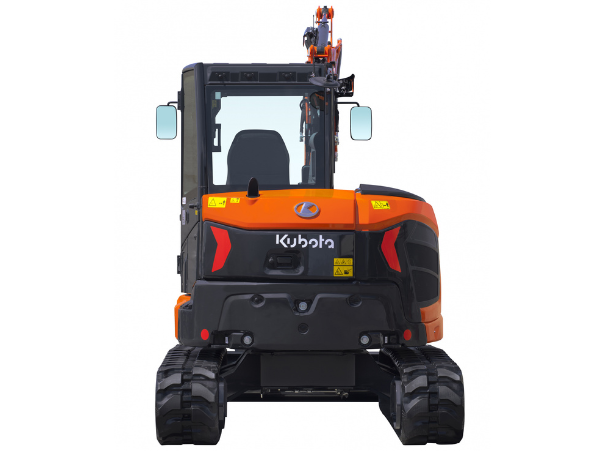 Kubota U50 excavator from the rear