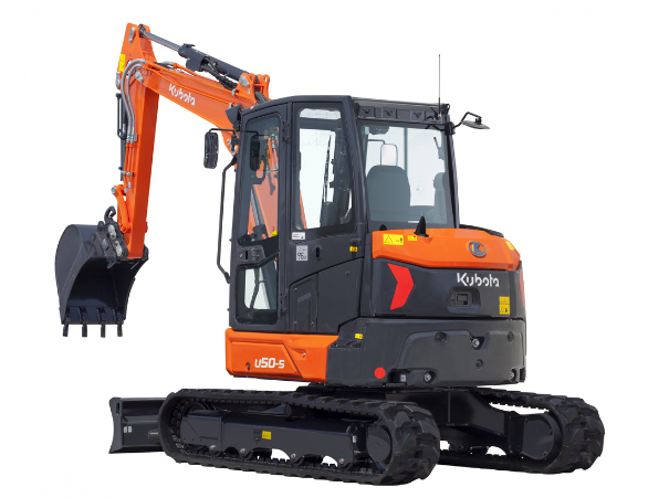 Kubota U50 excavator rear left side