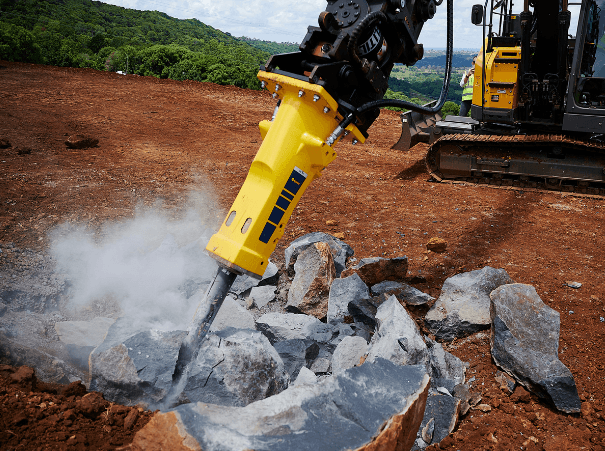 Epiroc SB702 working on site RP