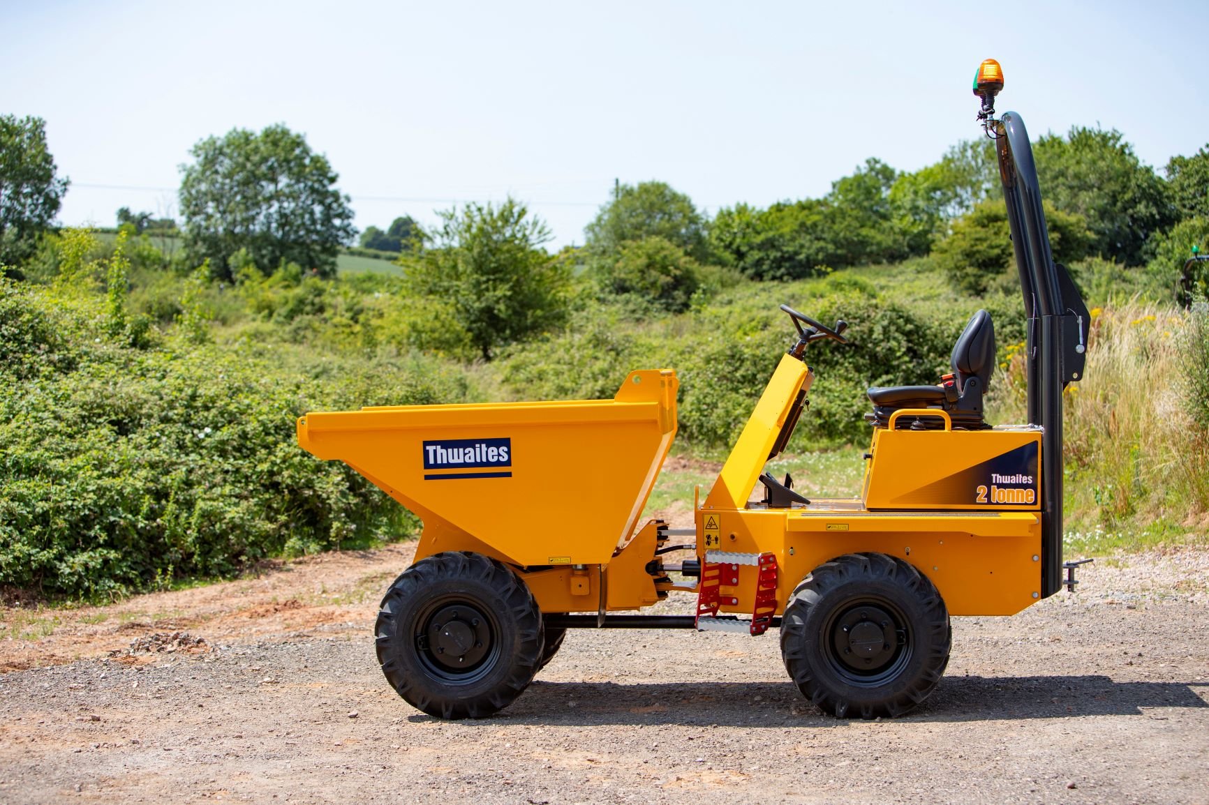 Thwaites 2 tonne front tip dumper facing left