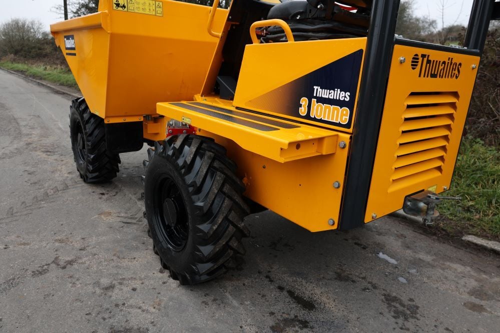 Thwaites 3 ton dumper left side rear tyres