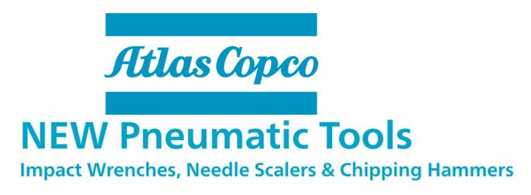 atlas copco logo with pneumatic tools text